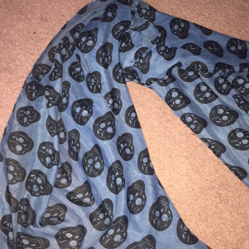 Blue and Black full skull scarf
